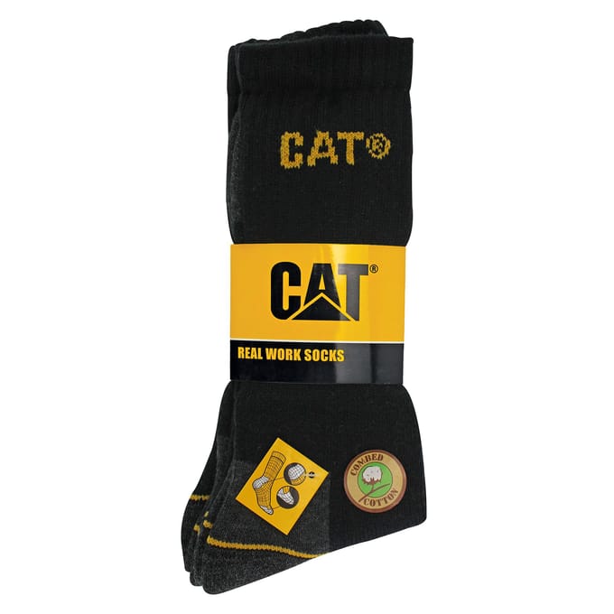 CAT Werksokken - Zwart met grijs - Maat 41/45