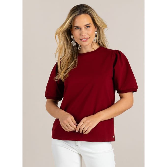 IVY BEAU Gilaila Tops - Dark Red - maat 40
