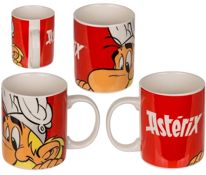 koffiemok Asterix - Aardewerk - rode logo - 320 ML