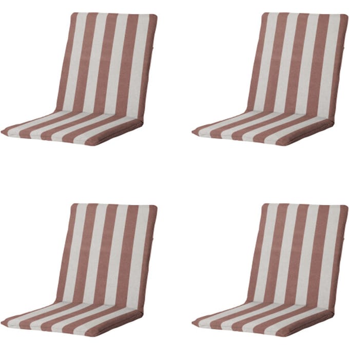 Madison - Stapelstoelkussen Amora - Bruin - 97x49x5cm - Set van 4