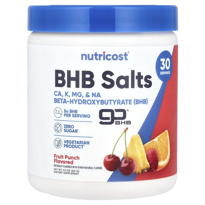 Nutricost, Sels BHB goBHB, Punch aux fruits, 9,3 oz (261 g)