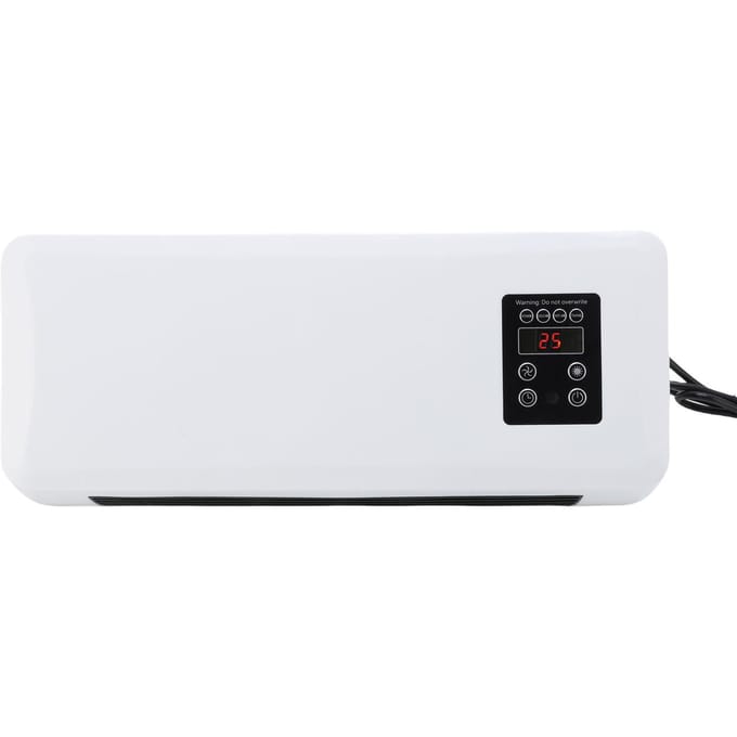 Mini Wand Airconditioner Laag Geluidsniveau 2-in-1 Kleine Wand AC Verwarmer met Afstandsbediening voor Slaapkamer Kantoor US Stekker white