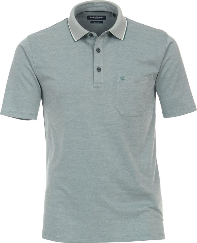 CASA MODA comfort fit heren polo - turquoise