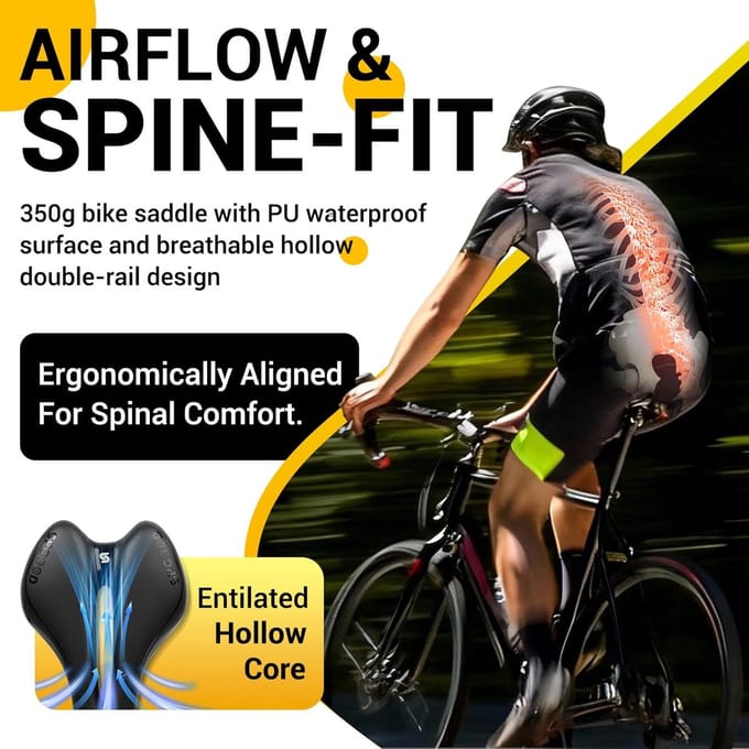Fietszadel Heren - Zadel Dames - Ergonomisch - Waterdicht - comfort