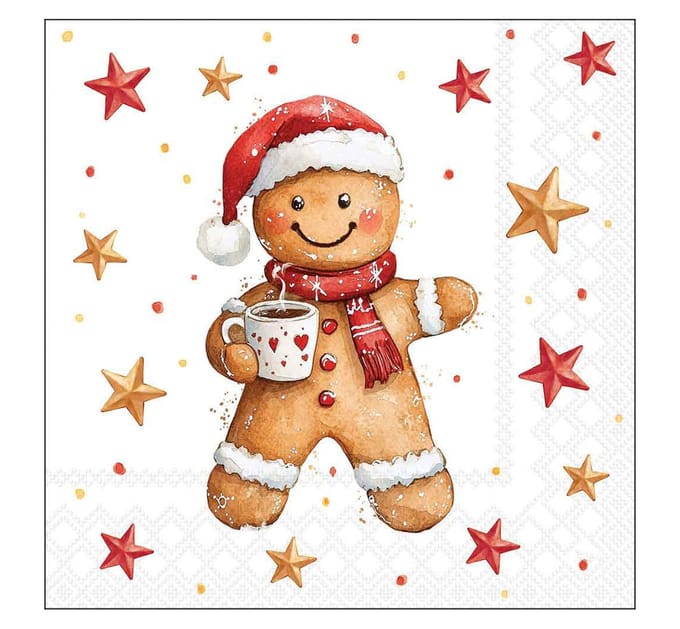 Servetten "Cocoa and cookie" 33x33 cm