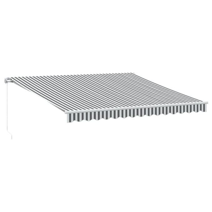 vidaXL - Uitschuifbare - luifel - Antraciet - en - Wit - 400 - × - 350 - cm