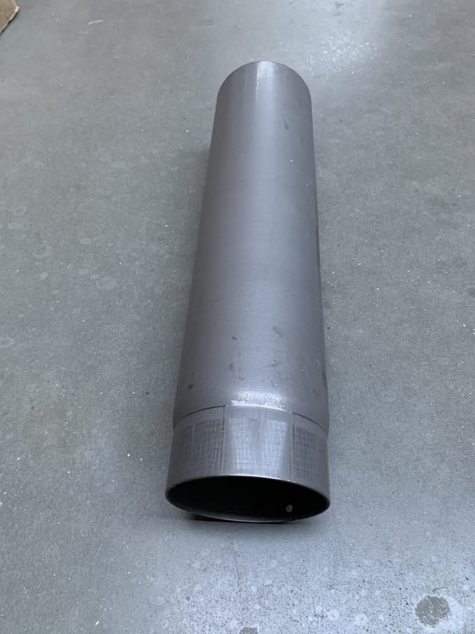 Kachelpijp Ø120 lengte 500mm blank - Ø120 - 500mm - 2mm dik