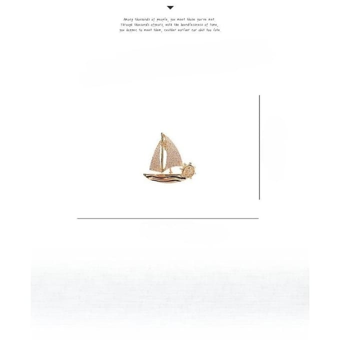 Kleine Zeilboot Speld, High-end Gevoel, Niche, High-end, Mannelijkheid, Goede Vaart, Speld brown