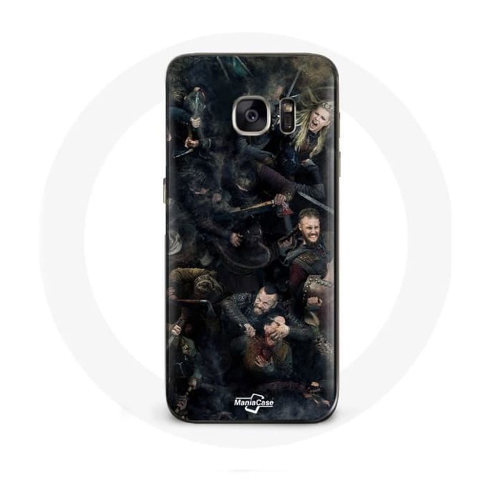 Coque pour Samsung Galaxy S6 Edge Vikings Teaser Saison 6 Affiche Personnages Art