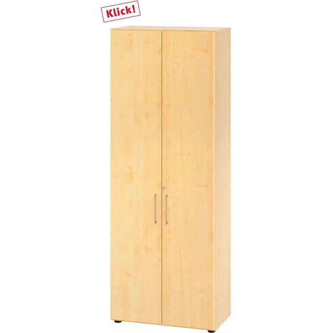 Kasten Breno, 6 OH, afsluitbaar, 28 kg per plank, B 800 x D 420 x H 2156 mm, esdoorn/mapulier