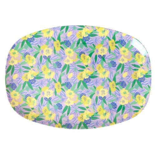 Rice melamine bord vierkant fancy pancy print