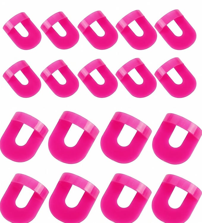 Nagellak shield - beschermer - clips - geen geknoei - roze - 26 Stuks - 10 Formaten - IXEN