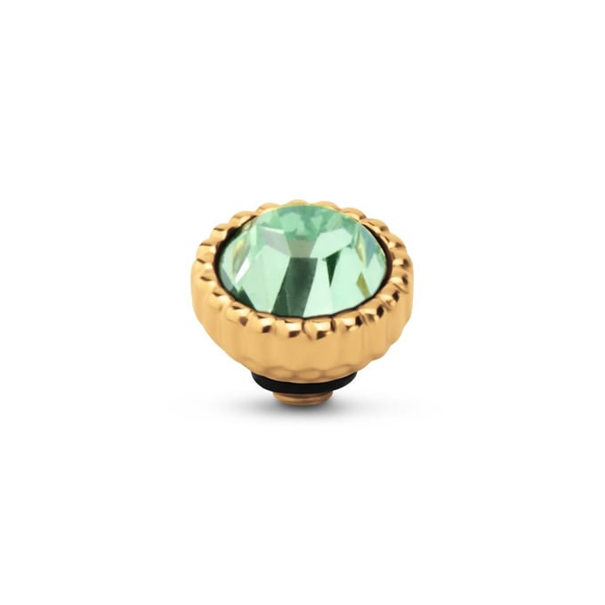 Melano Twisted Bali Petite Steentje Chrysolite | Goud