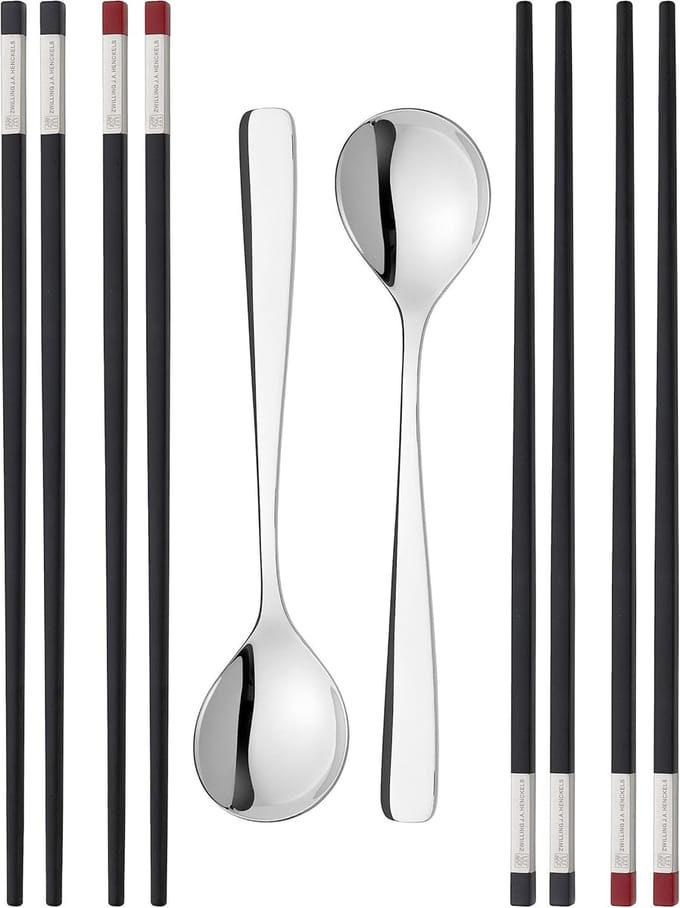 Eetstokjes Set - Chopsticks - Aziatisch Eten - Vaatwasmachinebestendig - 26 Centimeter - Zilver
