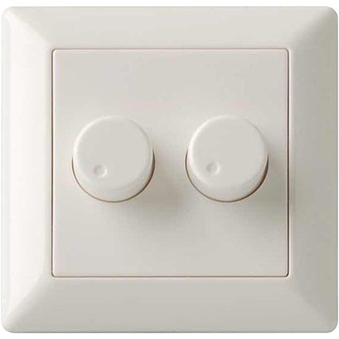 Witte Plastic Afdekkingplaat Voor GIRA Duo Dimmer - 891216