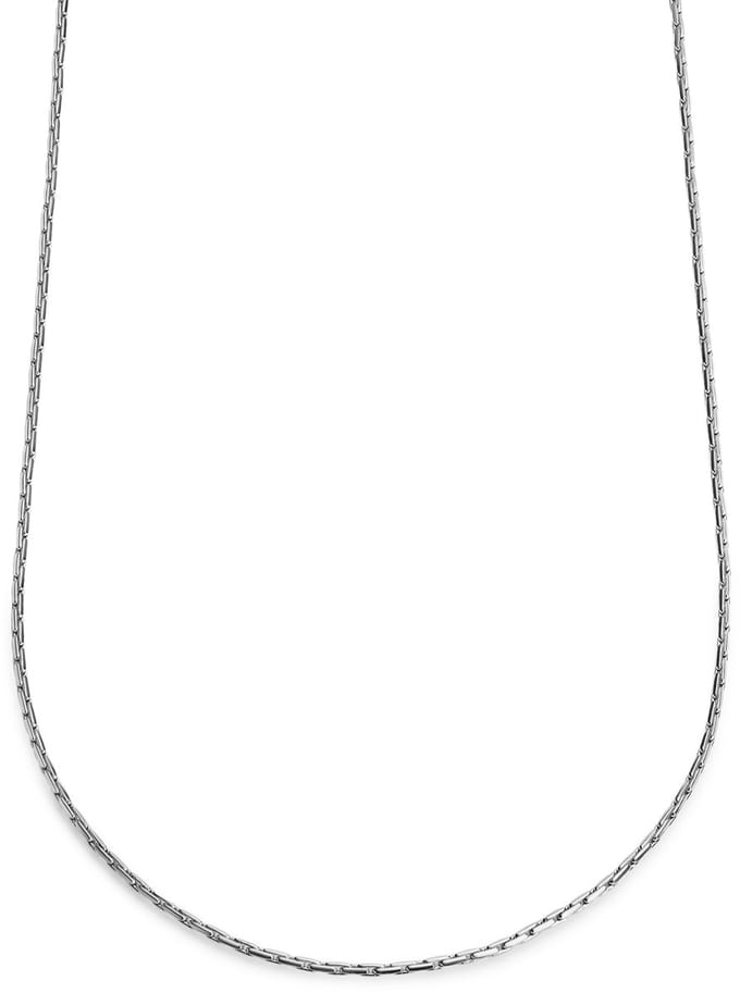 Essentials | 2 mm Zilverkleurige Ketting met Rechthoekige Venetiaanse Schakels