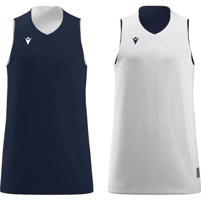 Macron Idaho Reversible Shirt Kinderen - Marine / Wit | Maat: 7-8 Y