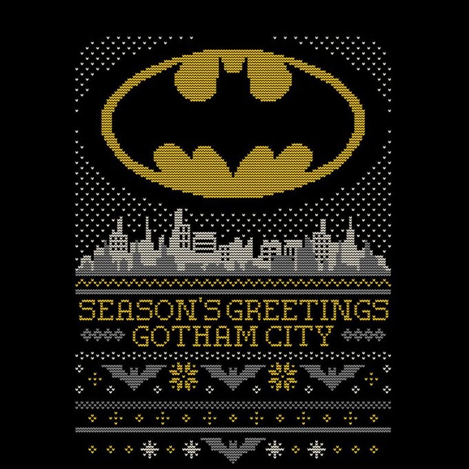 DC Seasons Greetings From Gotham Men's Christmas T-Shirt - Black - M