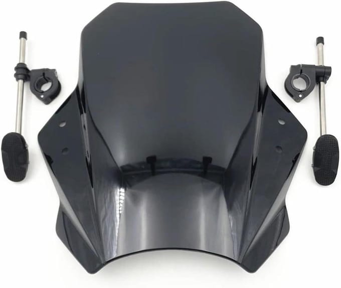 Motor Windscherm - Winddeflector Spoiler - Comfortabel Rijden - Variabele Luchtstroom - 800 g - Zwart