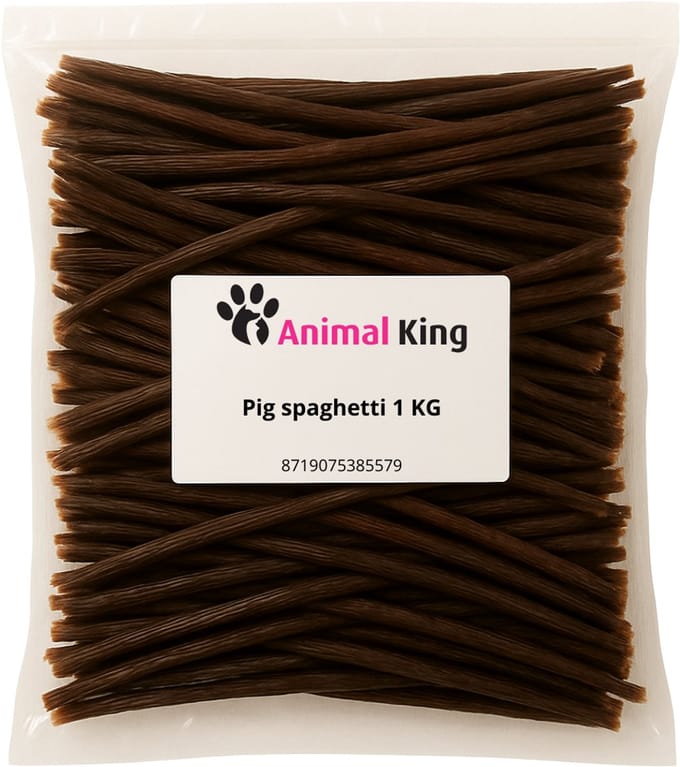 Pig Spaghetti  - 1 kilo- hondensnacks- varken -Animal King
