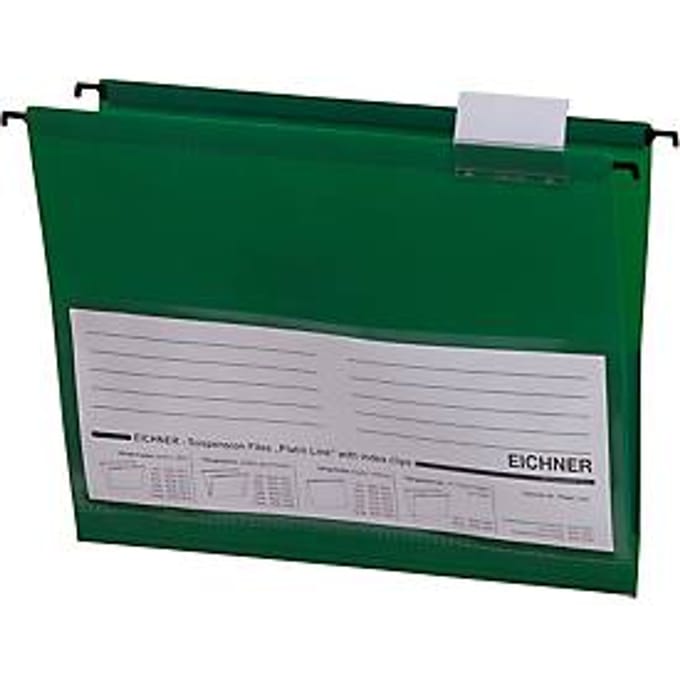 Eichner hangmappen, voor formaten tot A4, pvc, 10 stuks, groen