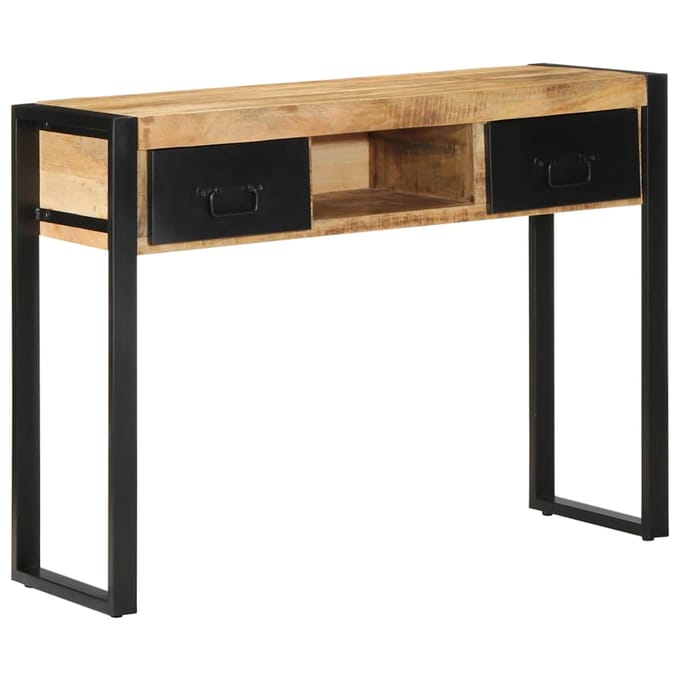 vidaXL - Wandtafel - 100x35x75 - cm - massief - ruw - mangohout