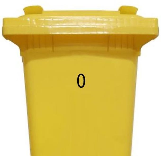 Cijfersticker – nummer 0 - zwart - 10 cm - klikosticker - containersticker - brievenbussticker
