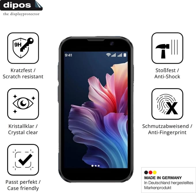dipos – 2x Pantserfolie geschikt voor BLKE S 18 Pro Mini Smartphone | 9H Screenprotector