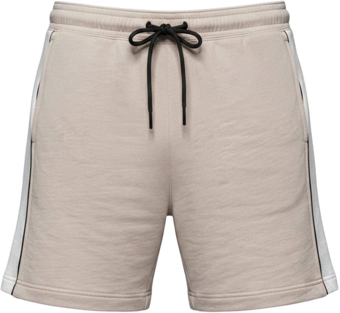 OMBRE Korte Broek - Regular Fit - Katoen - Gestreept Beige M