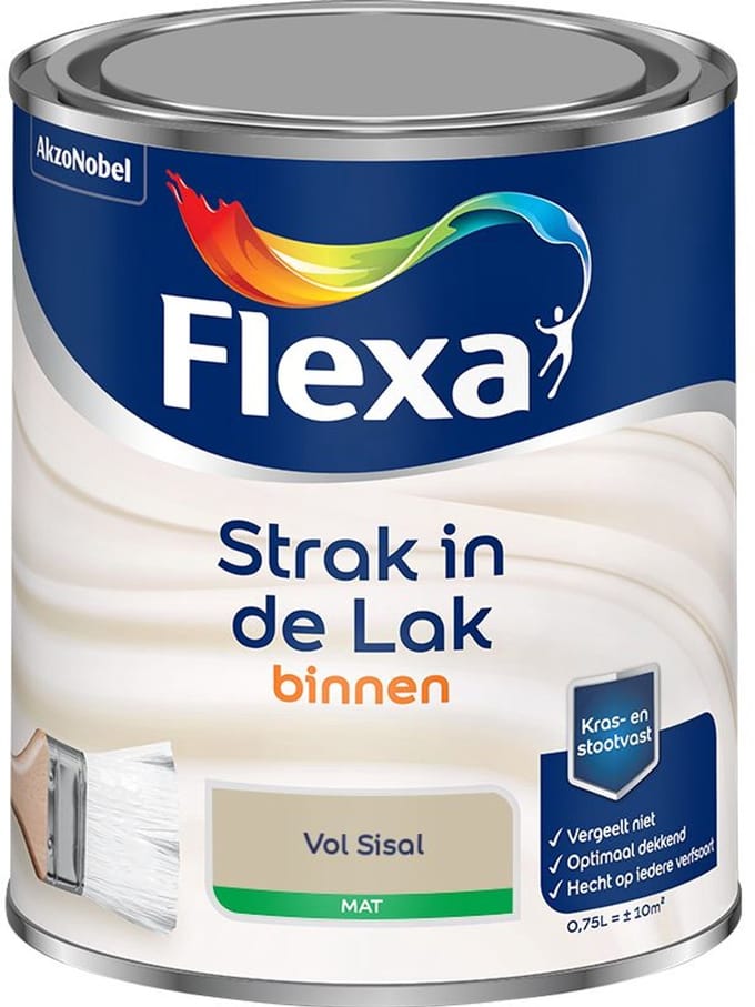 Flexa - Strak In De Lak Binnenlak Mat - Vol Sisal - Mengverf - 750 Ml