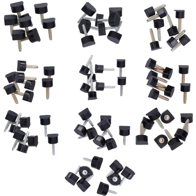 80 Stuks Hoge Hak Tipdoppen TPU polyurethaan IJzeren Schoenen Repareren MultiMaat Vervanging black