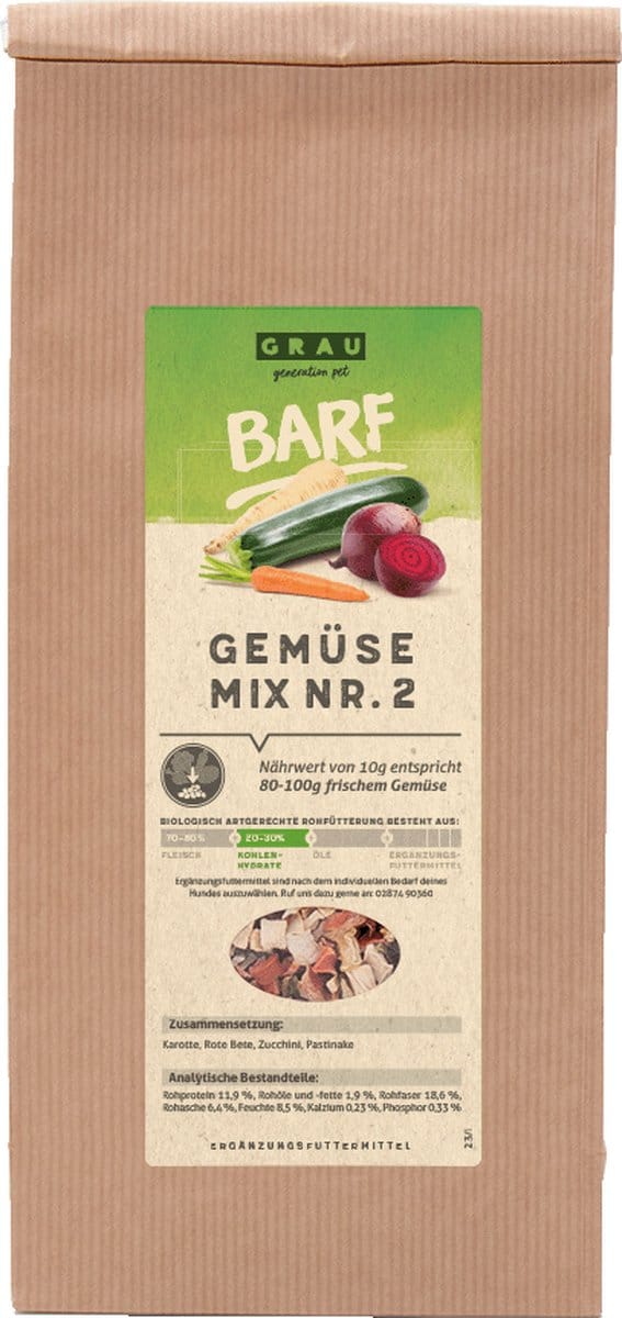 Grau Groentemix voor Barfing 500gr. voor honden