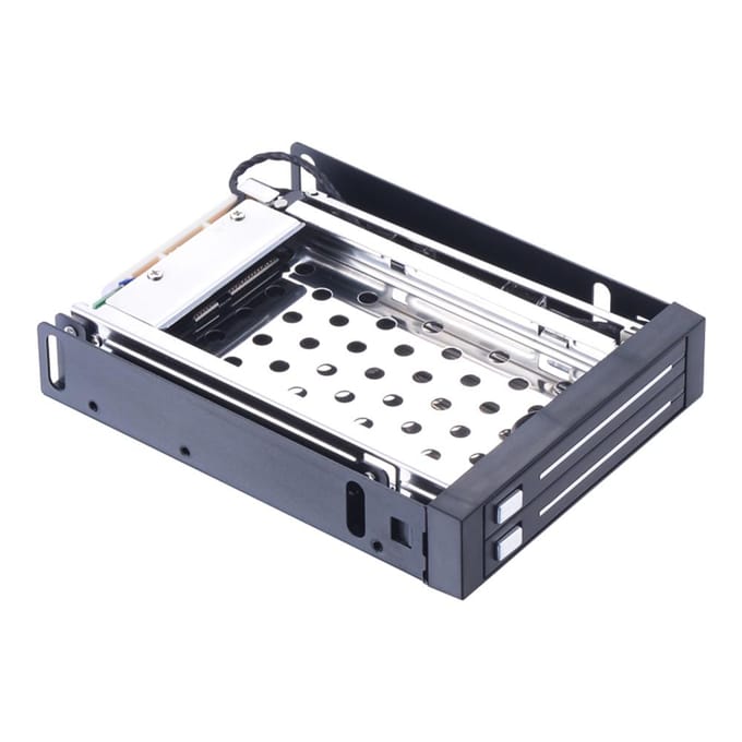 Dubbele Baai 2,5 HDD SSD Schijf Tray Caddy Mobiel Rack Behuizing Docking Station gray
