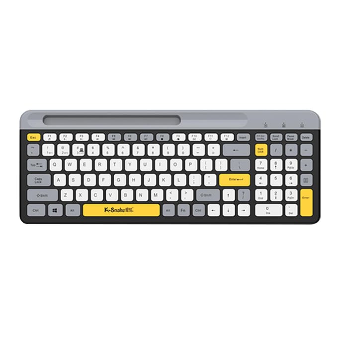 Clavier mécanique sans fil K100 2,4 GHz, 100 touches, Bluetooth, double mode, rechargeable, ultra-fin grise