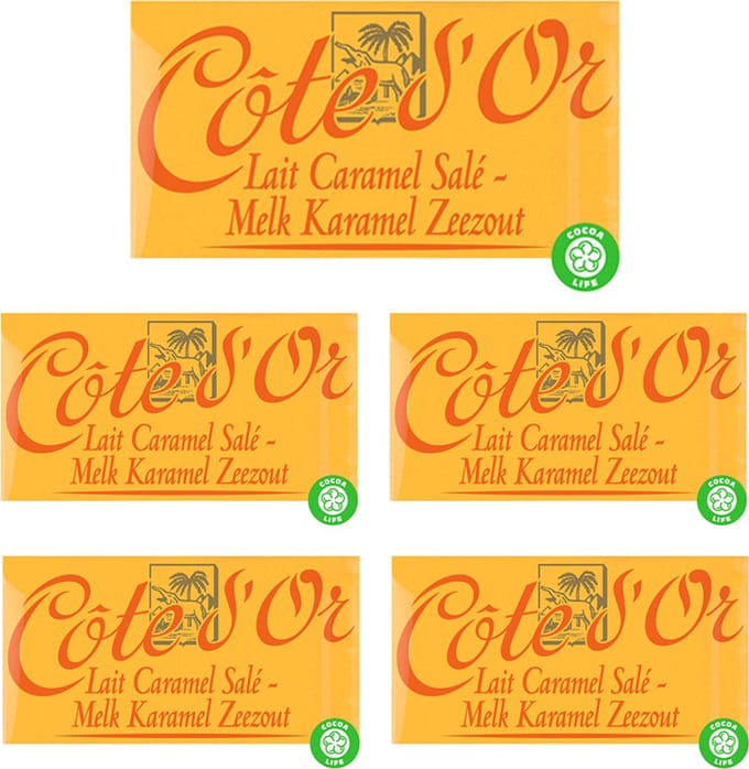 Côte d'Or - chocoladetablet - Vol Melk Karamel Zeezout - 150g x 5