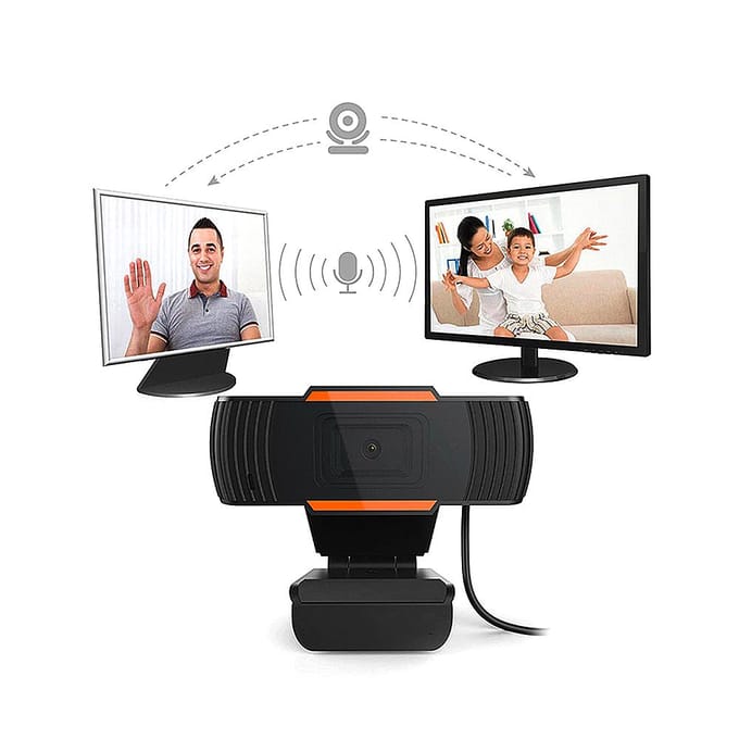 1080P 2MP Groothoek Webcam 30fps Autofocus Webcam Ruisonderdrukking MICROFOON Laptop Computer Camera zwart