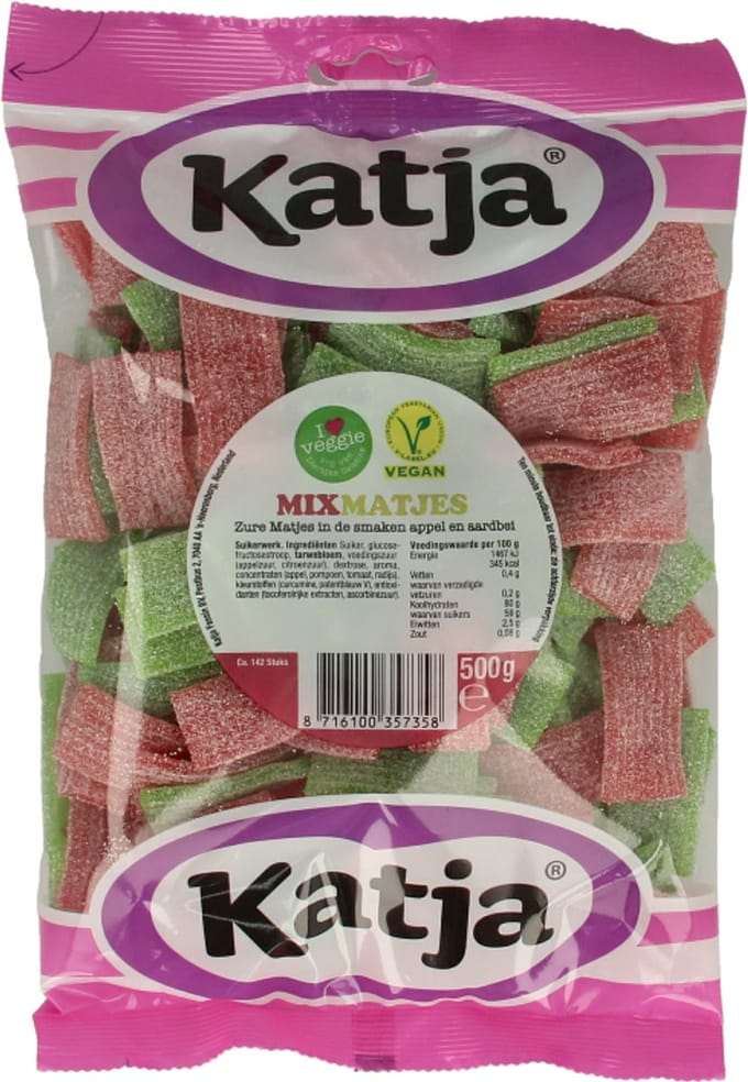 Katja - Snoepgoed - Zure Matjes - 500 gram - Veggie