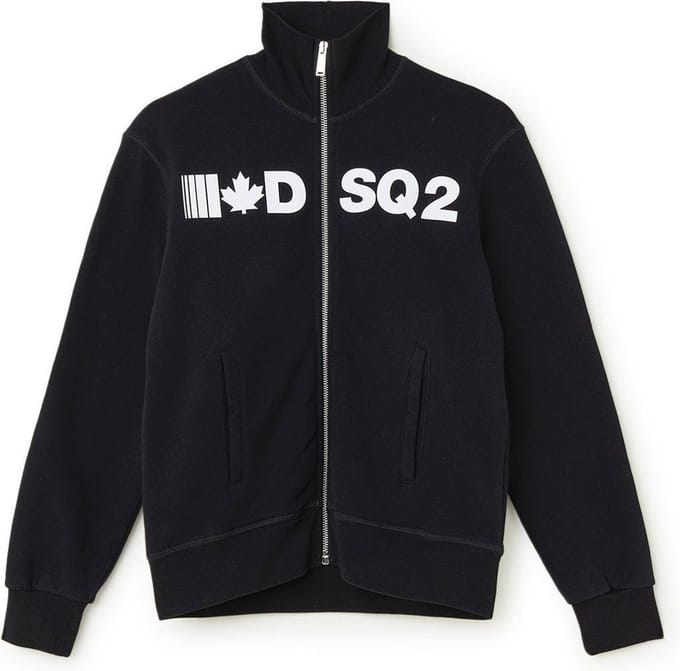 Dsquared2 Sweatvest met logoprint - Zwart - Maat 140