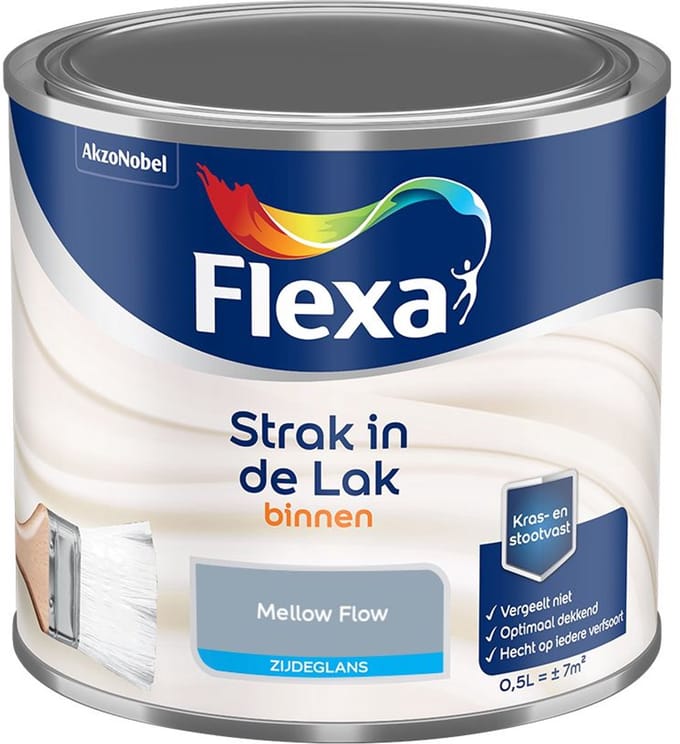 Flexa - Strak In De Lak Binnenlak Zijdeglans - Mellow Flow - Mengverf - 500 Ml