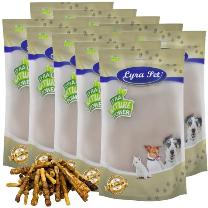 10 kg Lyra Pet® buffelsticks met rundvleesreepjes