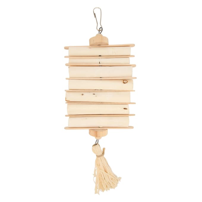 Jouets Sola Stick pour Oiseaux Amusants Interactifs Bûches à Grignoter le Bec Perroquet Jouets de Fourrage pour Perruches beige