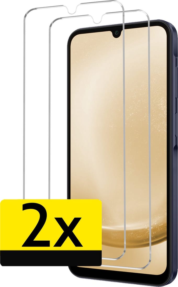 Screenprotector - Geschikt voor Samsung Galaxy A25 - 2 Stuks - Extra Sterk - Beschermglas - Gehard Glas - Tempered Glass - Screen Protector