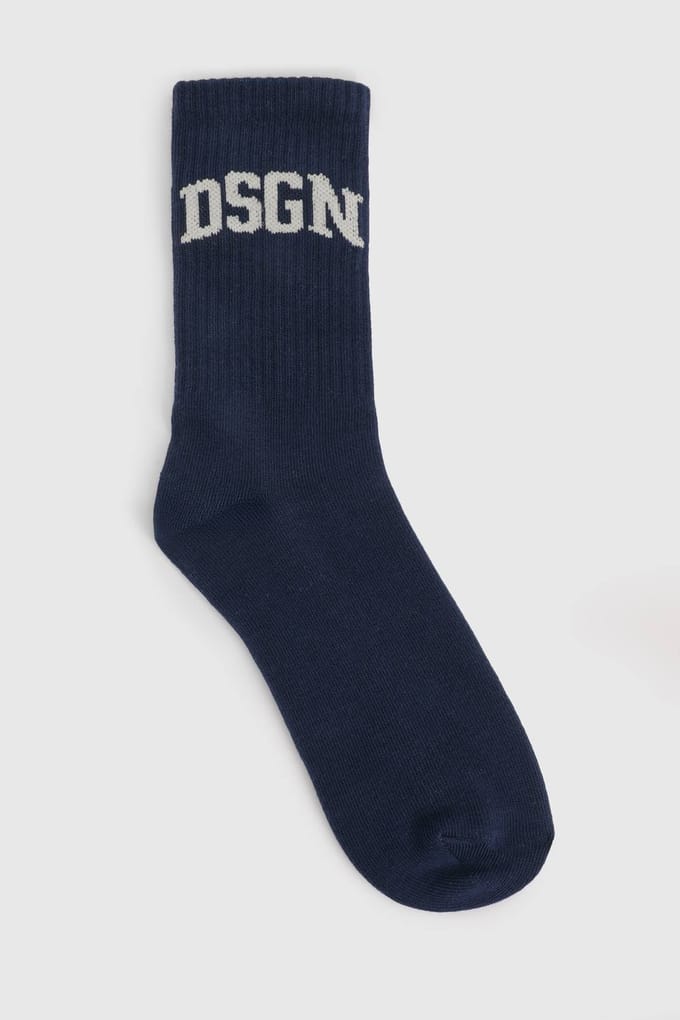 Dames Dsgn Studio Collegiate Sportsokken | Midnight Blue