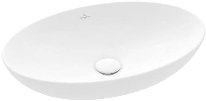 Villeroy & Boch Loop & friends opzetwastafel 62x42cm ovaal met overloop wit
