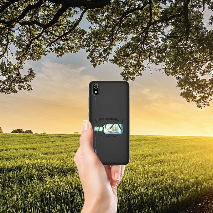 Back Cover voor Xiaomi Redmi 7A Telefoonhoesje met Naam Boho Bottle