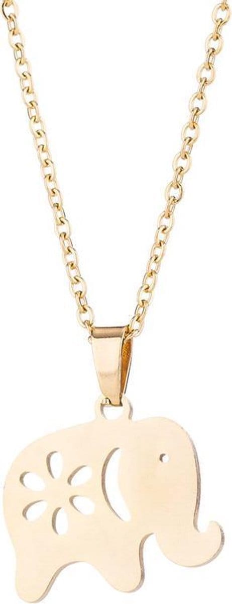 24/7 Jewelry Collection Olifant Ketting - Goudkleurig