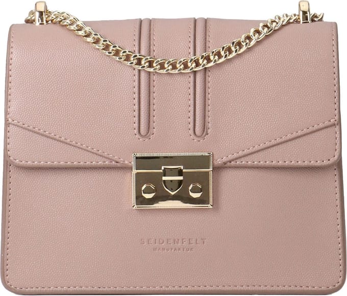 SEIDENFELT MANUFAKTUR Avondtas Schoudertas Roros Big Dark Blush / Gold Oud roze