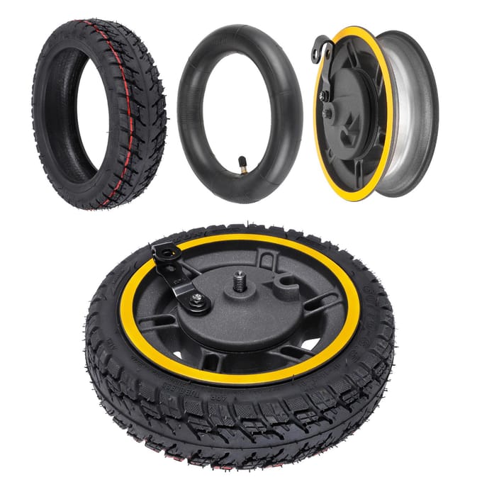 10 Inch 60/70-6.5 Voorwiel Band Vervanging voor Ninebot MAX G30 G30D Elektrische Scooter Voor zwart