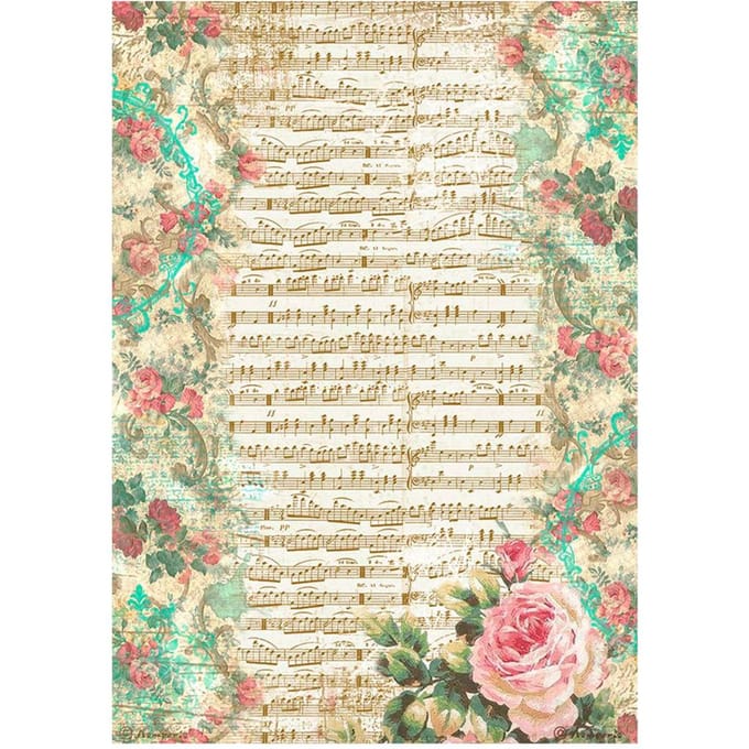 Motief strozijde "Precious - Rose and Music"