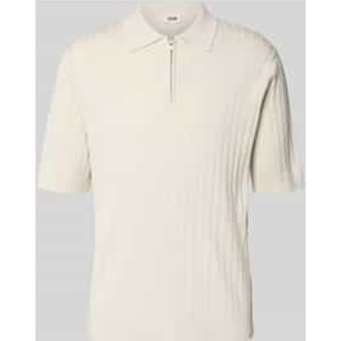 regular fit poloshirt met korte ritssluiting